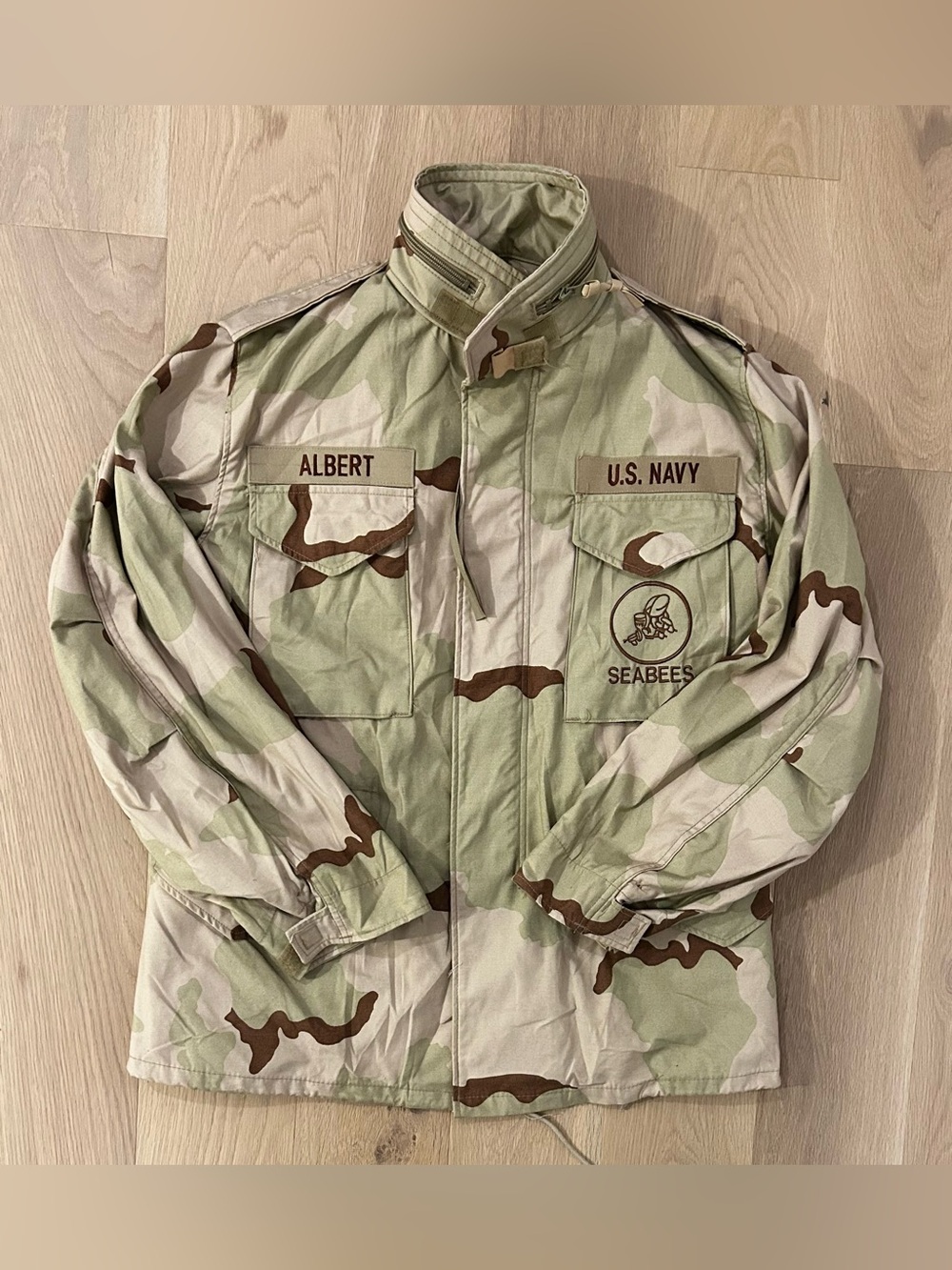 Vintage 2005 U.S. Navy Seabees Desert Camouflage DCU Field Jacket “Albert”